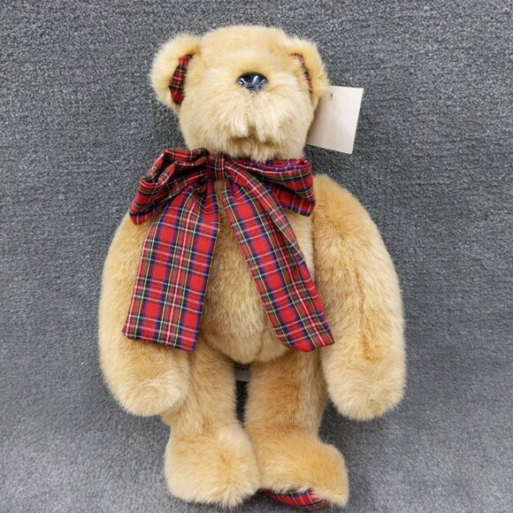 Vtg 1997 Alexander Plush Stuffed Teddy Bear M&G Pacific w/ Original Wood Box - Picture 2 of 12